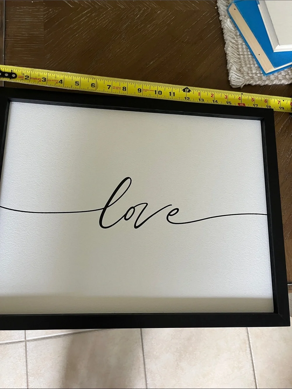 Love Script Framed Wall Art - Black